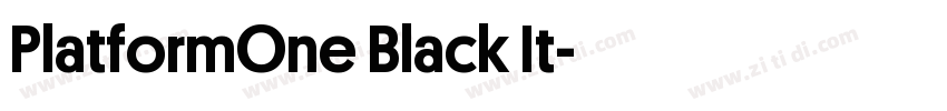 PlatformOne Black It字体转换